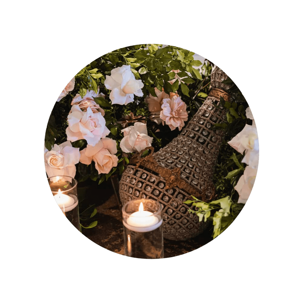 Overflowing Greenery & Silk flowers