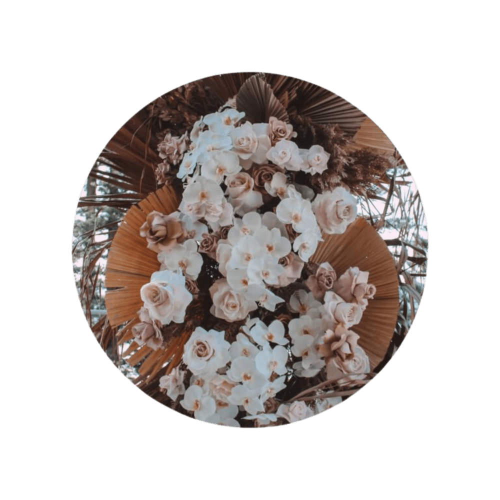 Boho Dried Palm Flower Freestanding Arrangements