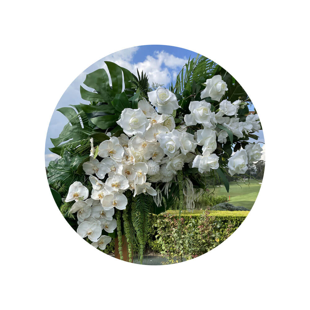 Green & White Fixed Arrangement