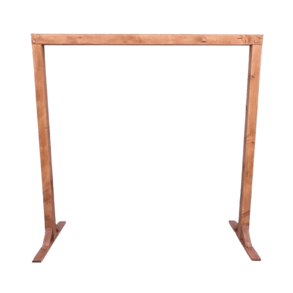 Square Brown Timber Arbour