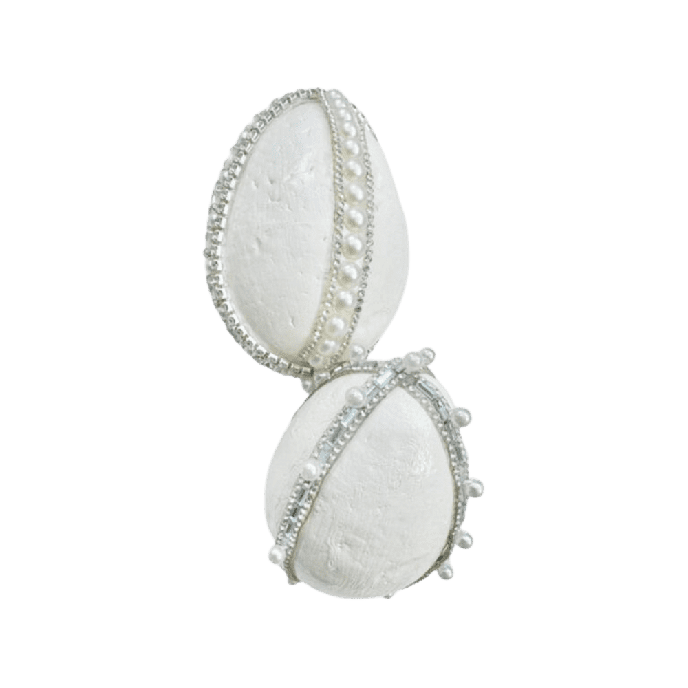 Pearl- Hand Crafted Embellished  Large Eggs